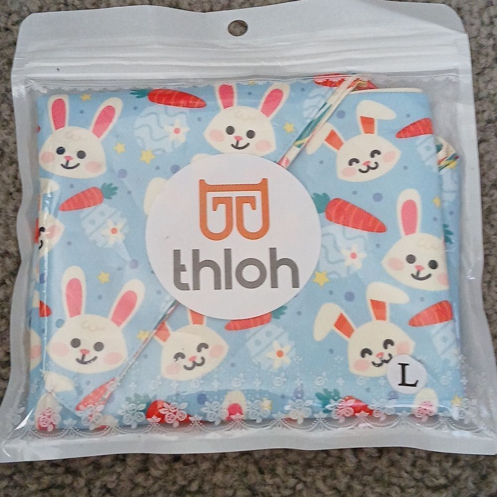 Dog Bandanas 2 Pack Reversible Pet Scarf Spring Easter Sz L up to 19" n…